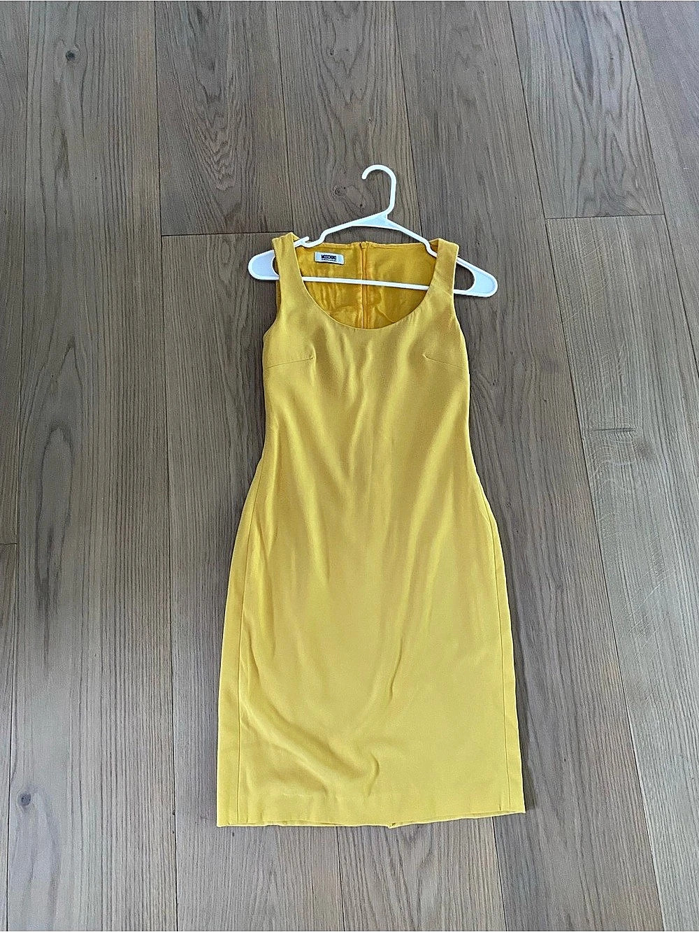 Moschino Cheap and Chic Yellow Midi Dress Size 6 Like New